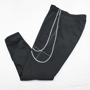 Nike Tapered Sweatpants Black Dri Fit Performance W/ Pockets Mens Small x 29"